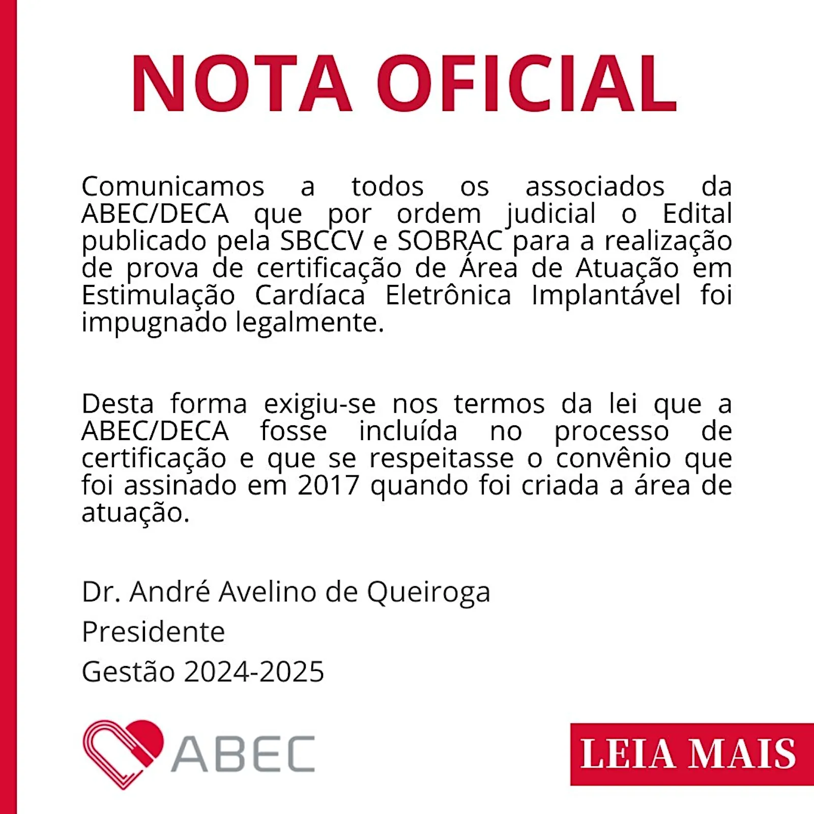 Comunicado ABEC