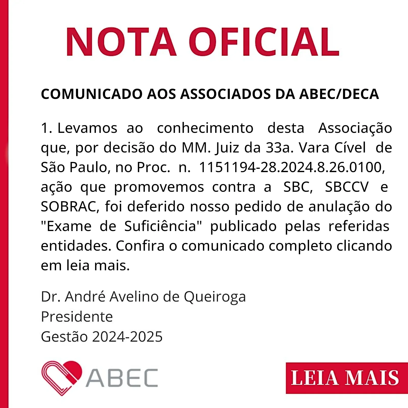 Comunicado ABEC